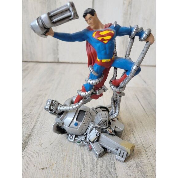DC brainiac Superman fight 2001 comic figuring statue mini - Picture 1 of 8